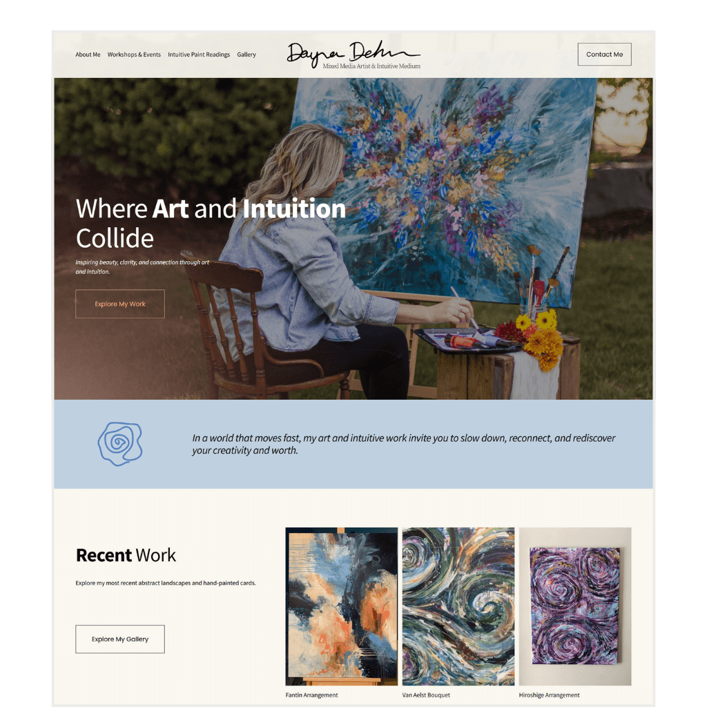 Art Institution Website Example